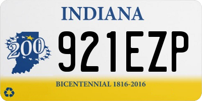 IN license plate 921EZP