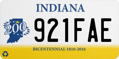 IN license plate 921FAE