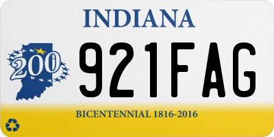IN license plate 921FAG