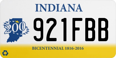 IN license plate 921FBB
