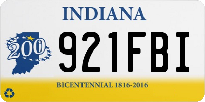 IN license plate 921FBI