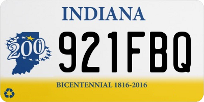 IN license plate 921FBQ