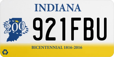 IN license plate 921FBU