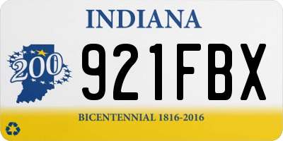 IN license plate 921FBX