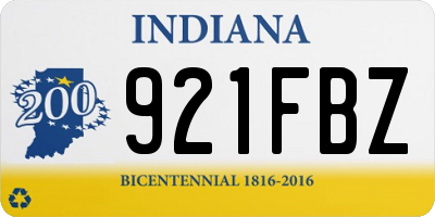 IN license plate 921FBZ