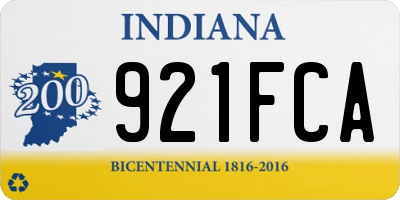 IN license plate 921FCA