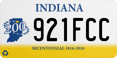 IN license plate 921FCC