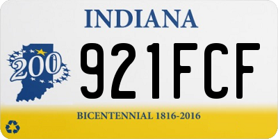 IN license plate 921FCF