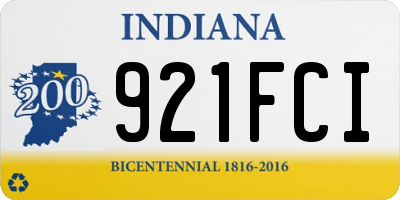 IN license plate 921FCI
