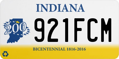 IN license plate 921FCM