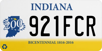 IN license plate 921FCR