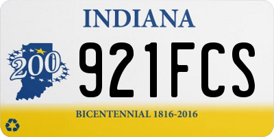 IN license plate 921FCS