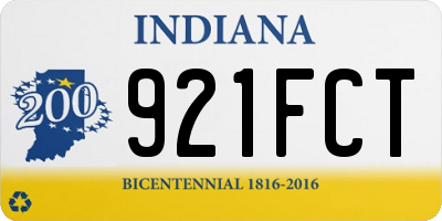 IN license plate 921FCT