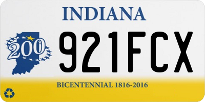 IN license plate 921FCX
