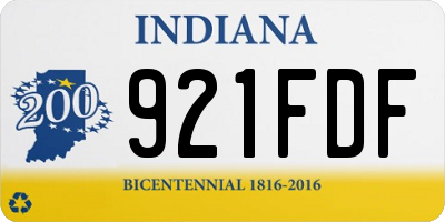 IN license plate 921FDF