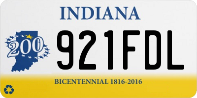 IN license plate 921FDL