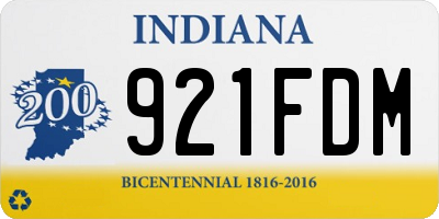 IN license plate 921FDM