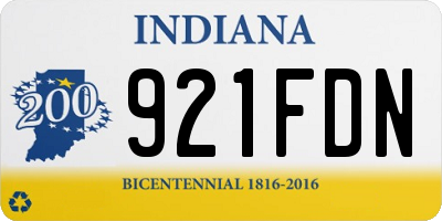 IN license plate 921FDN