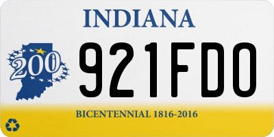 IN license plate 921FDO