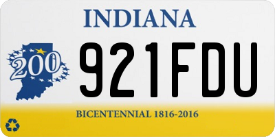 IN license plate 921FDU