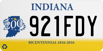 IN license plate 921FDY