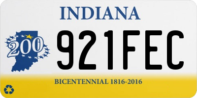 IN license plate 921FEC