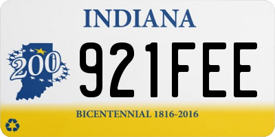 IN license plate 921FEE