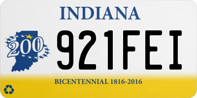 IN license plate 921FEI