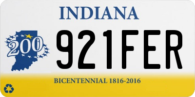IN license plate 921FER