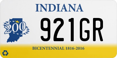 IN license plate 921GR