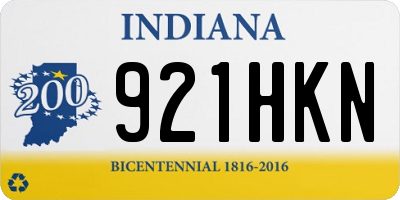 IN license plate 921HKN