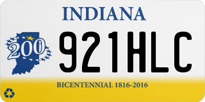 IN license plate 921HLC