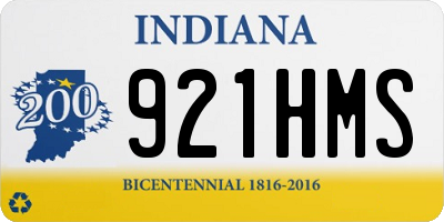IN license plate 921HMS