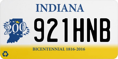 IN license plate 921HNB