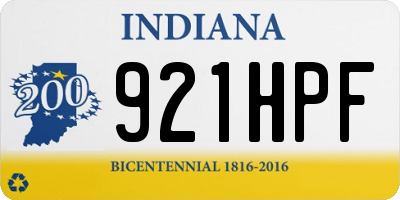 IN license plate 921HPF