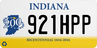 IN license plate 921HPP