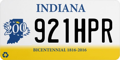 IN license plate 921HPR