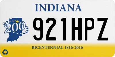 IN license plate 921HPZ