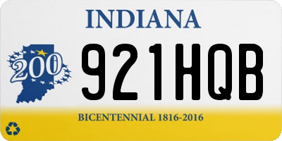 IN license plate 921HQB