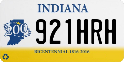 IN license plate 921HRH