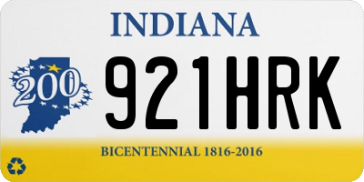 IN license plate 921HRK