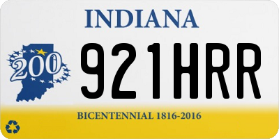 IN license plate 921HRR