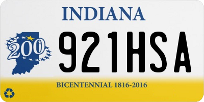 IN license plate 921HSA