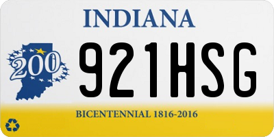 IN license plate 921HSG