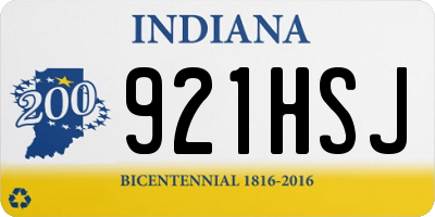 IN license plate 921HSJ