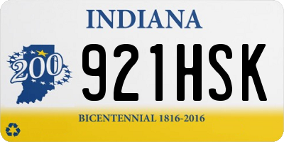 IN license plate 921HSK