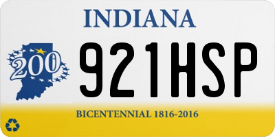 IN license plate 921HSP