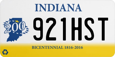 IN license plate 921HST