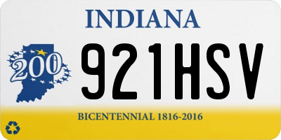 IN license plate 921HSV