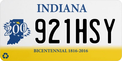 IN license plate 921HSY